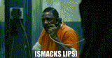 smacks lips