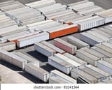 dozens-idle-truck-trailers-bright-260nw-83241364