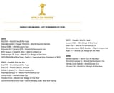 world car awards first two years vs last two years
