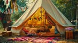boho-festival-bell-tents-colorful-slow-living-summer-hippy-aesthetic-photo