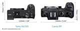 Sony-Alpha-a6700-vs-Canon-EOS-RP-top-view-size-comparison