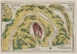 Dance of the Gods at the Heavenly Cave (Ama no iwato kami kagura no zu), part 2 (ge) 「天の岩戸神かぐらの図 下」 （立版古） Katsushika Hokusai (Japanese, 1760–1849) about 1808–13 (Bunka 5–10)