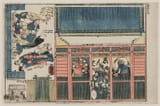 The Kaminarimon Gate at Sensô-ji Temple in Asakusa 浅草浅草寺の雷門 （立版古）about 1808–13 (Bunka 5–10)