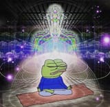 frog meditating third eye