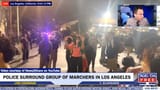 la ice protests - hands up