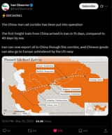 china iran rail corridor