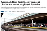 &#039;Women, children first&#039; Gloomy scenes at Ukraine stations as people wait for trains