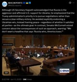 Although US Secretary Hegseth acknowledged that Russia is the aggressor and affirmed U.S. support for Ukraine, he emphasized that the Trump administration’s priority 11-06-2025 negotiations HD