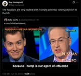 Ray_Honeycutt 12-06-2025, The Russians are very excited with Trump’s potential to bring division to the US