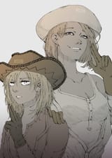 Annie and Hitch cowgirls