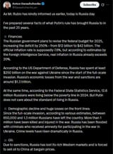 As Mr. Rubio has kindly informed us earlier, today is Russia day. 12-06-2025, several facts of what Putin&#039;s rule has brought Russia to in the past 25 years P1