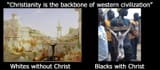 christianity in blacks versus paganism in whites