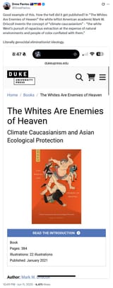 the whites are enemies of heaven