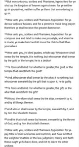 Matthew ch23 v13-23