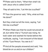 His blood be on us and on our children