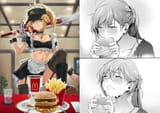 anime girl saber of red fate tomboy mcdonalds