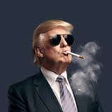 metaphorical image for meme purposes (trump does not smoke)
