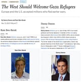 west should welcome gaza refugees likud jews israel palestine palestinians dumping them