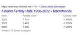 finland birthrates