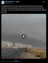 Footage shows the moment Israeli airstrikes on the Natanz Nuclear Facility in Iran. Meanwhile, Israeli sources have reported that Iran has launched 13-06-2025 HD