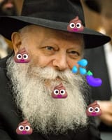 Rebbe poop face burns in hell