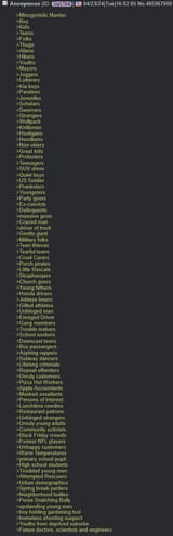 the list