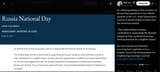 An official greeting on the occasion of Russia Day appeared on the official website of the U.S. State Department, issued on behalf of Marco Rubio 12-06-2025