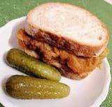 schnitzel on bread