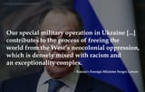 neocolonoal oppression and racism - Sergey lavrov