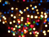 out of focus christmas lights