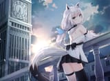 Fubuki by the clock (evening)