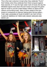 israelis celebrate 9_11 attacks during purim festival