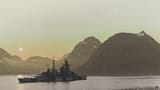 Admiral Hipper at Lang Fjord in July of 1942