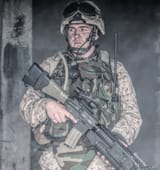 Marine in Combat Zone