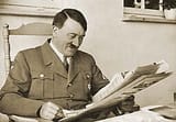 Hitler reading,