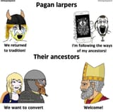 Larpagan seeing his ancestors leave gay sex behind