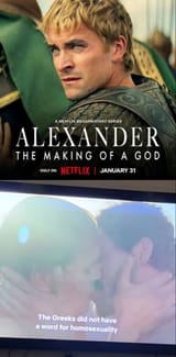 ALEXANDER THE GREAT Netflix faggots kissing