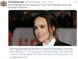 Elliot Page dyke Oscars - Tranny Banny Babylon Bee