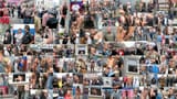 Faggots San Francisco USA degeneracy - Collage of multiple images of naked men and women