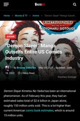 Demon Slayer outsells US comics