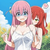 nsfw, 2girls, bocchi the rock!, official art, outdoors, summer, s-1872670725