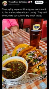 texas paul schroder migrants immigrants tacos yum yum