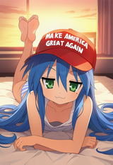 nsfw, 1girl, official art, lucky star, indoors, sunset, s-2104333974