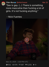 nick fuentes sex is gay