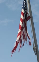 tattered american flag 