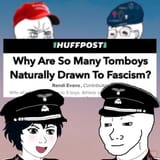 tomboys being drawn to fascism instead of maga and leftism wojack