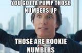rookie numbers