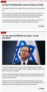 Screenshot 2025-06-15 at 07-24-10 Iran missiles cause multiple casualties in Israel as Israeli strikes hit Tehran oil depot - follow live - BBC News