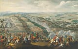 The Battle of Poltava between Russia and Sweden, 1709