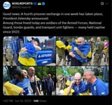 Good news, A fourth prisoner exchange in one week has taken place, President Zelensky announced. 14-06-2025 Among those freed today are soldiers of the Armed Forces